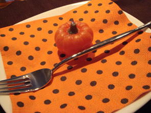 ハロウィンのテーブル